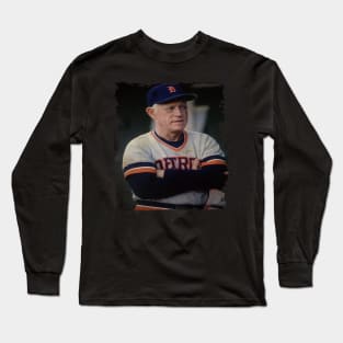 Sparky Anderson in Detroit Tigers Vintage #2 Long Sleeve T-Shirt